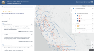 Image of the CPUC Federal Funding Account map